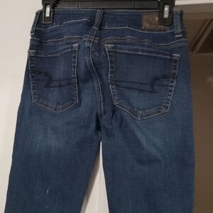 American eagle outfitters super super stretched ladies jeans. Size 2 long.